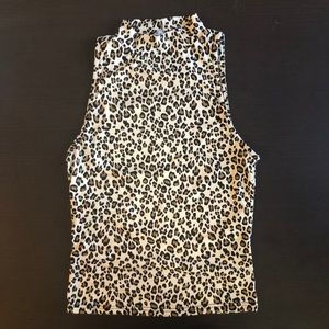 Leopard Print Crop Tank Top